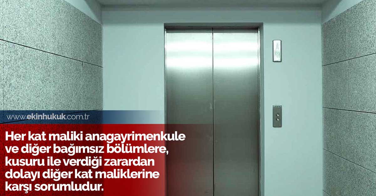 Apartman ortak bölgelerde sorumluluk