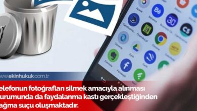 telefonu fotoğraf silmek için almak